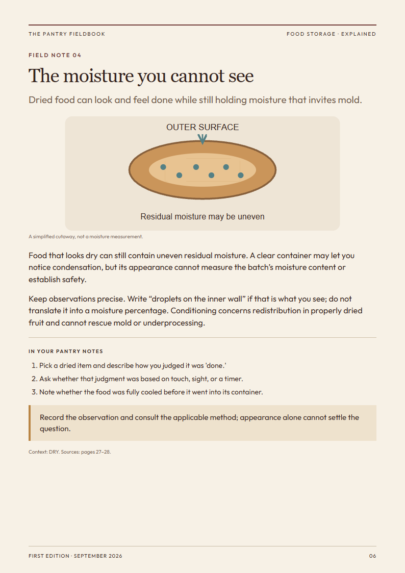 Actual guide page: Understand hidden moisture